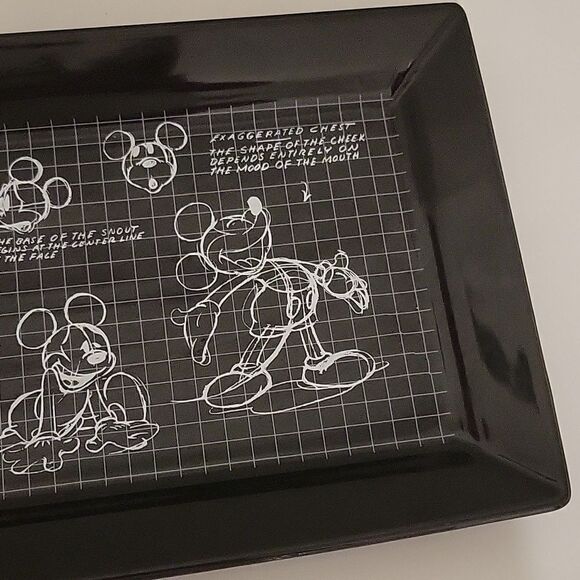 Disney: Mickey Mouse Sketchbook design black serving platter Tray - Picture 2 of 8